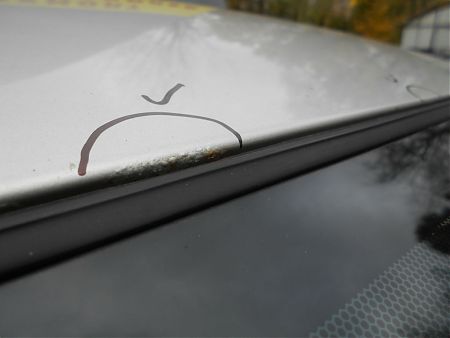 Очаг ржавчины на крыше Toyota Corolla