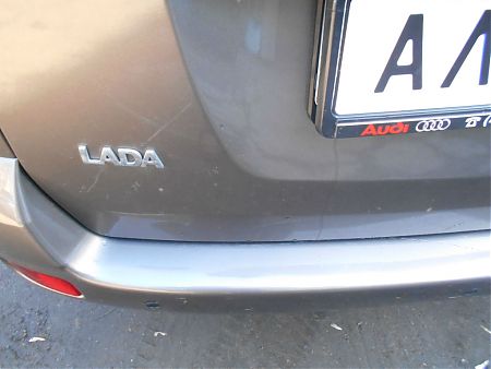 Задний бампер Lada Priora после замены