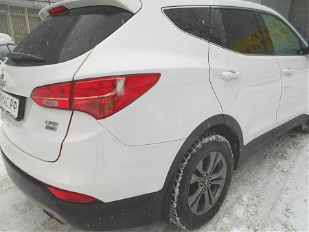 Задняя правая дверь и крыло Hyundai Santa Fe, после ремонта и покраски 