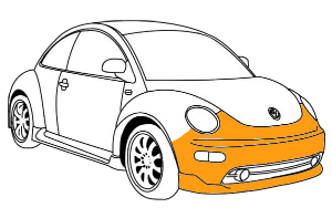 покраска бампера volkswagen beetle