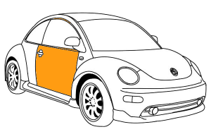 покраска двери volkswagen beetle