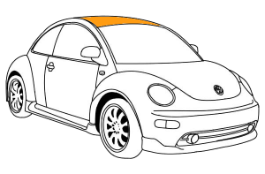 покраска крыши volkswagen beetle