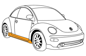 покраска порога volkswagen beetle