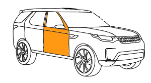 покраска двери land rover discovery sport