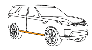 покраска порога land rover discovery sport