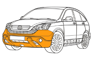 покраска бампера хонда