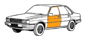 покраска двери audi 80