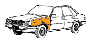 покраска крыла audi 80