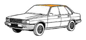 покраска крыши audi 80