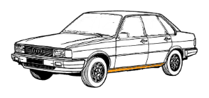 покраска порога audi 80