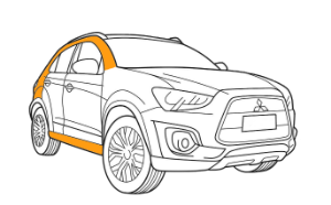 покраска кузова mitsubishi asx