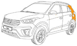 покраска заднего крыла hyundai creta