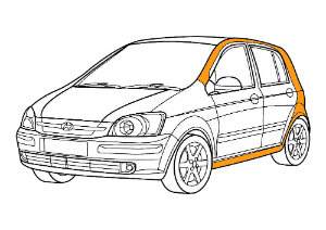 покраска кузова hyundai getz