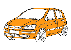 полная покраска hyundai getz