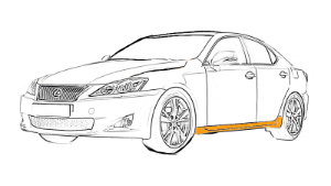 покраска порога lexus is