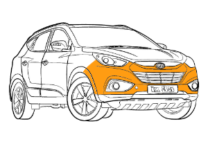 покраска бампера hyundai ix35