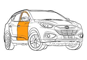 покраска двери hyundai ix35