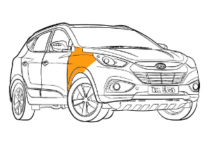 покраска крыла hyundai ix35