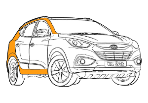 покраска кузова hyundai ix35