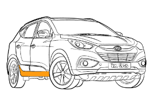 покраска порога hyundai ix35