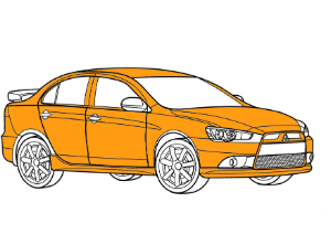 полная покраска mitsubishi lancer