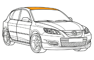 ремонт крыши mazda 3