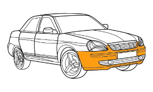 ремонт бампера приора