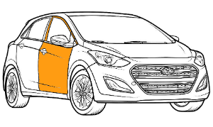 замена двери hyundai solaris