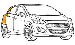 замена заднего крыла hyundai solaris