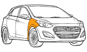 замена крыла hyundai solaris