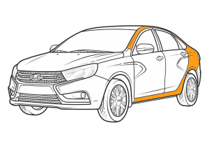 покраска кузова lada vesta